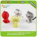 2014 New Design Free Sample Yellow Tiger Eraser